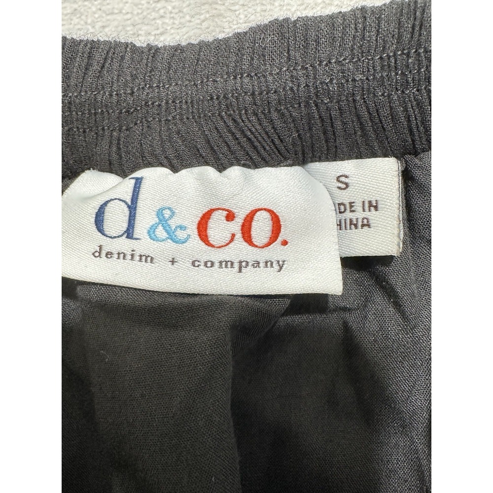 D & Co Denim and Company Skirt Women's Size Small Elastic Waist Skirt Ruffle EUC - Picture 4 of 8